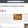 Benefits and Side Effects of Pumpkinseed Oil