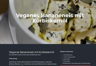 Veganes Bananeneis mit Kürbiskernöl